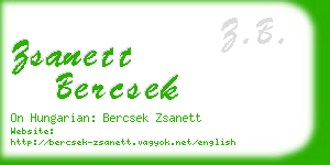 zsanett bercsek business card